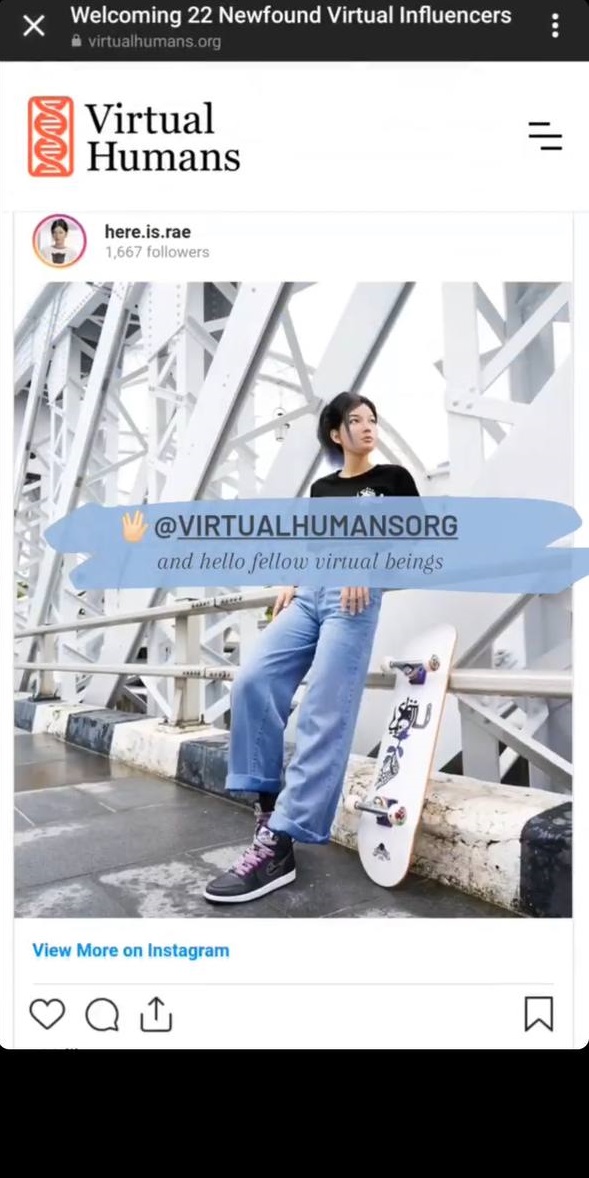 Rae x Virtual Humans
